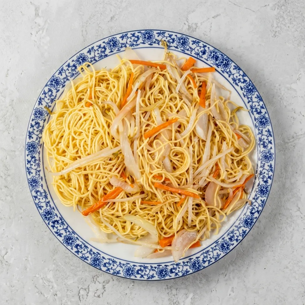 Cantonese Chow Mein at Lucky Cat Chinese restaurant in London, Ontario